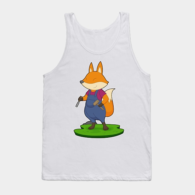 Fox Craftsman Chisel Hammer Tank Top by Markus Schnabel